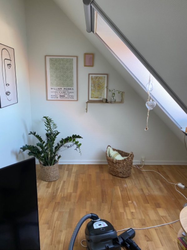 Have bygget et skab ved en endevæg med skrå vægge