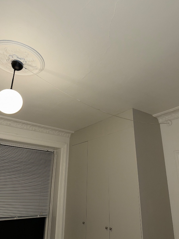 Ny ledning loftlampe samt ledning til loft