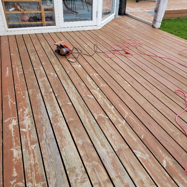 Slibning af min træterasse