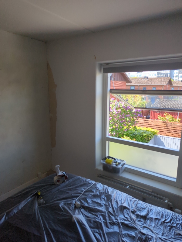 Fjernelse af savsmuldstapet fra 3 vægge 