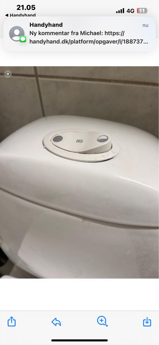 Wc kan ikke skylde ud