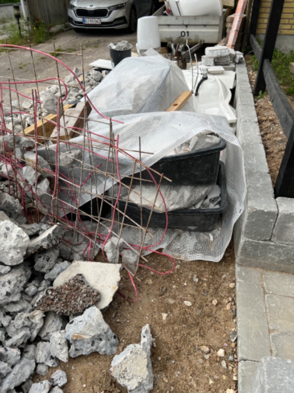 Afhentning af byggeaffald