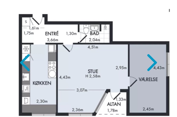 fjernelse af gamle fliser og lagt nye i et badeværelse på 2,02 m2