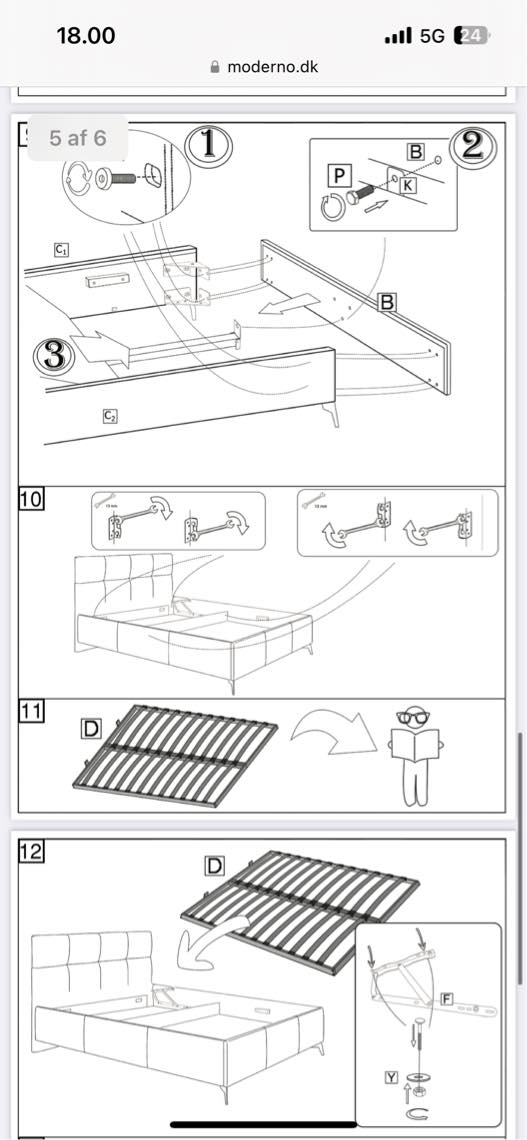 Hjælp til at samle seng