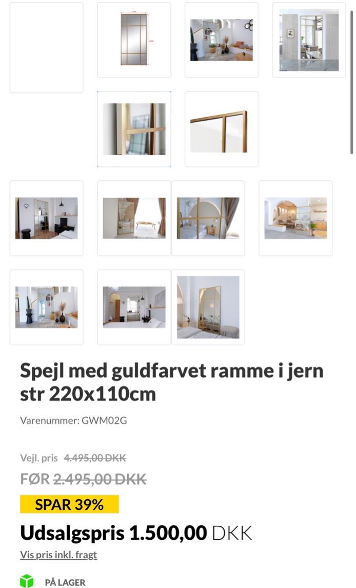 Hjælp til montering af New Yorker spejl på væggen