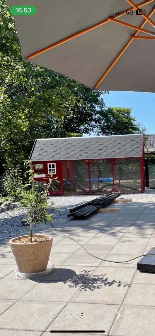 Hjælp til at flytte hønsehus