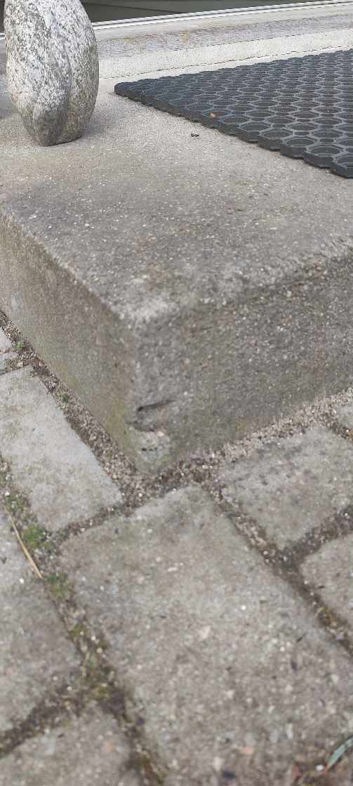 reparation af sokkel og trappe