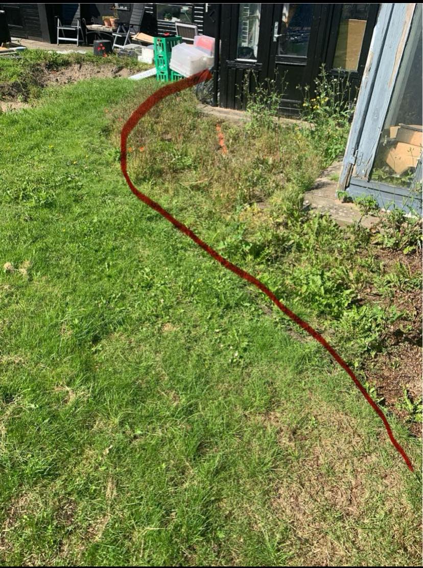 Lille terrasse af herregårdssten