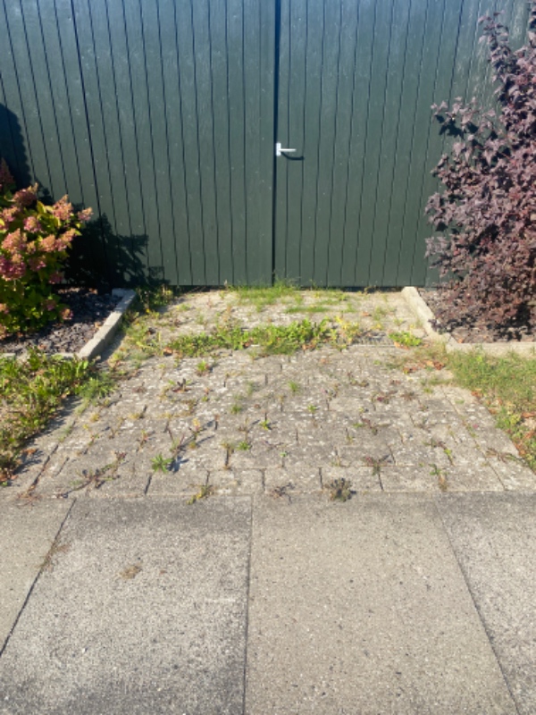 Fjerne ukrudt mellem fliser