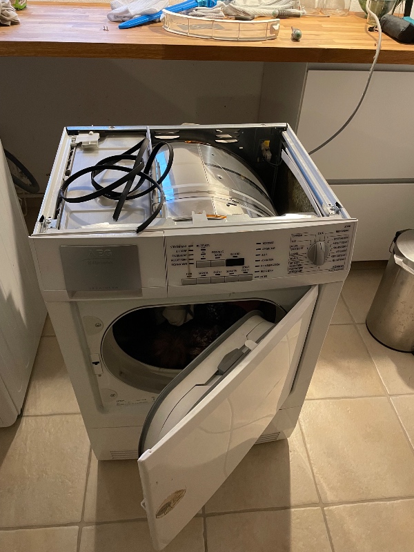 Skifte rem på tørretumbler