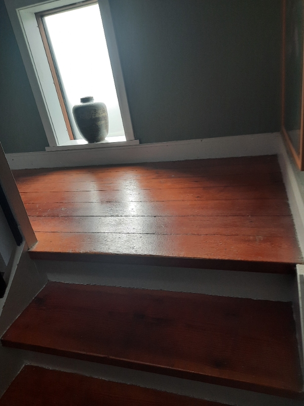 afhøvlet trappe
