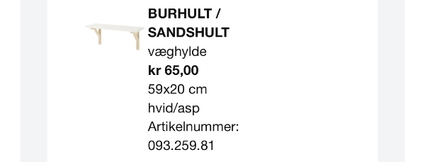 Opsætning af loftslampe, 1 spejl og 2 hylder
