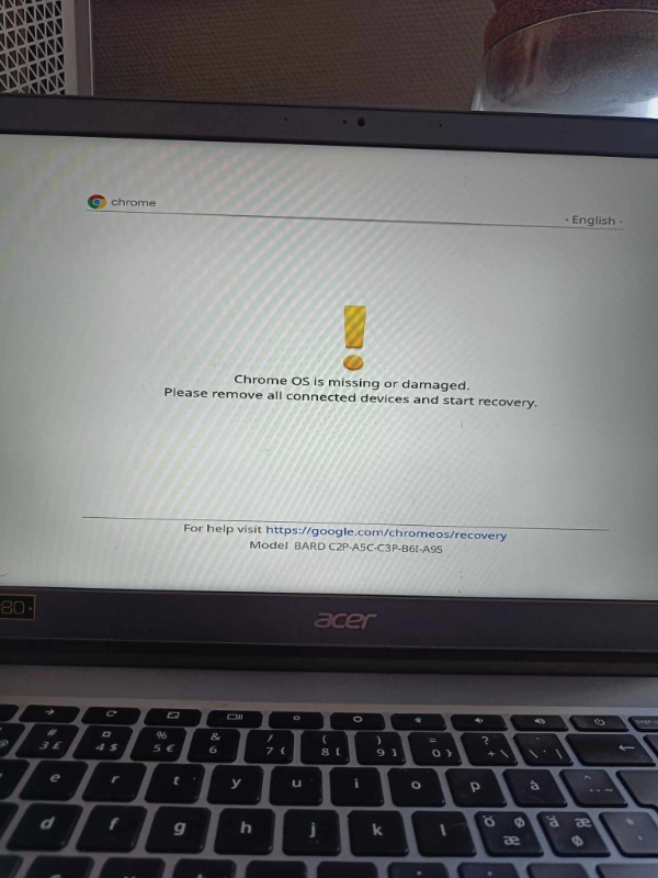 Chromebook recovery fejl