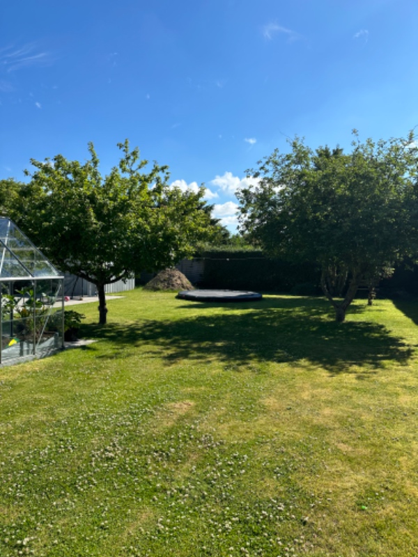 Fjernelse af jord fra trampolin