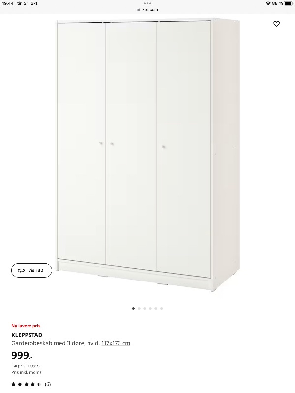 Møbelsamling   ophængning af spejl