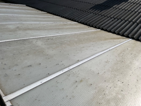 Reparation af termotag på udestue, utæt i samling