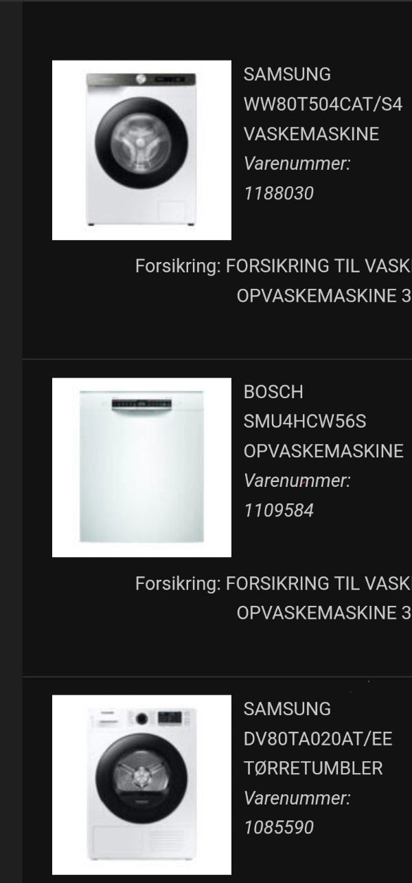 Hjælp til at flytte hvidvare