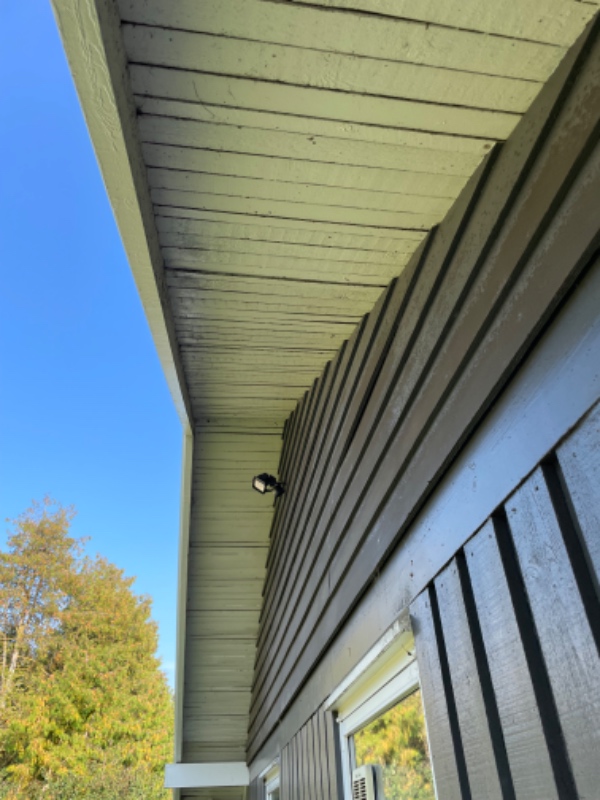 Nedvask af træværk på træhus