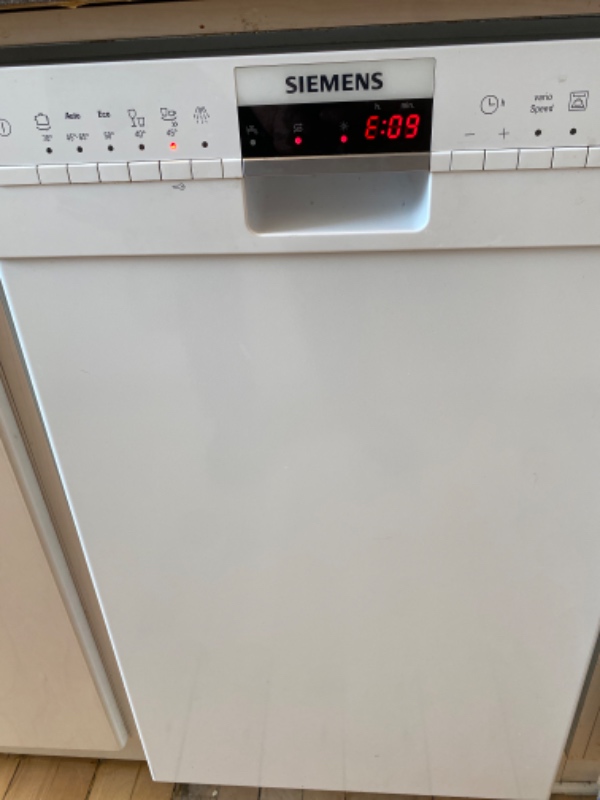 Opvaskemaskine Siemens E09 repair heating