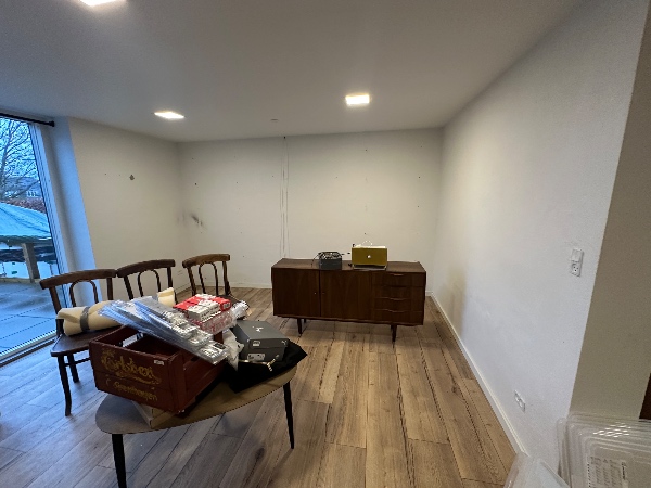 slibning af loft samt maling af loft og vægge