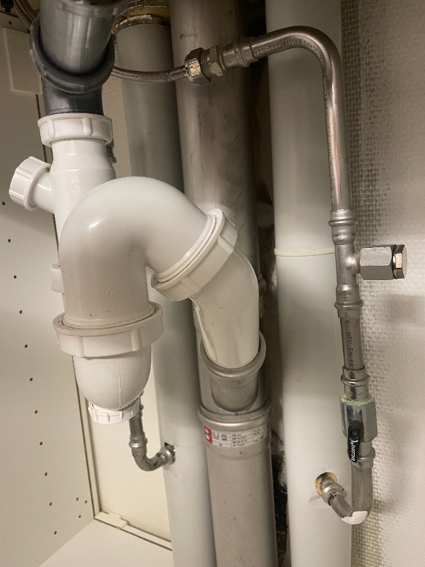 Tilslutning af opvaskemaskine