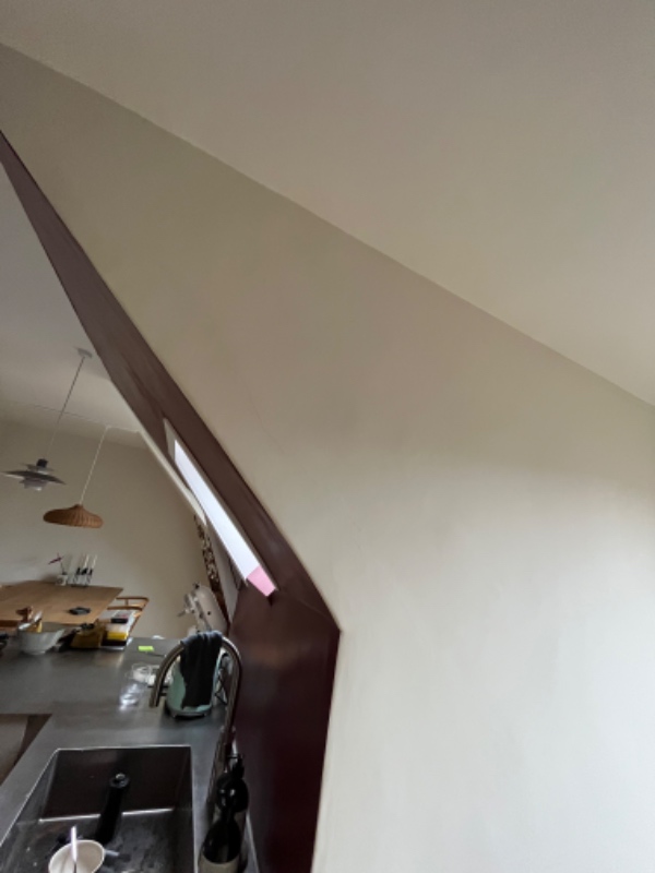 Opsætning af glasfilt på mindre væg