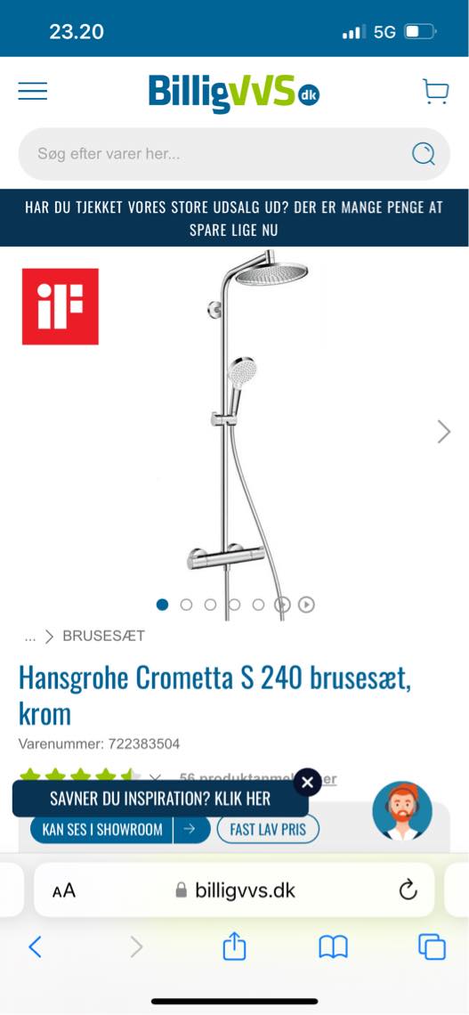 Udskiftning af armatur til nyt