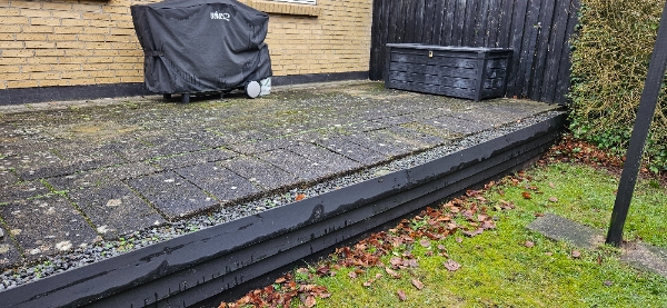 Flise terrasse, vinkel