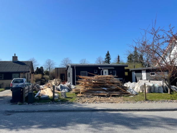 Afhentning af byggeaffald