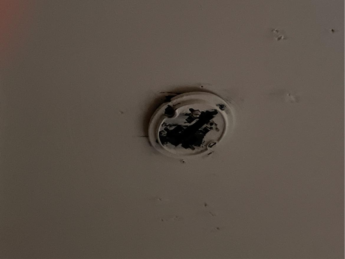 Opsætning af 2 lamper i træ loft