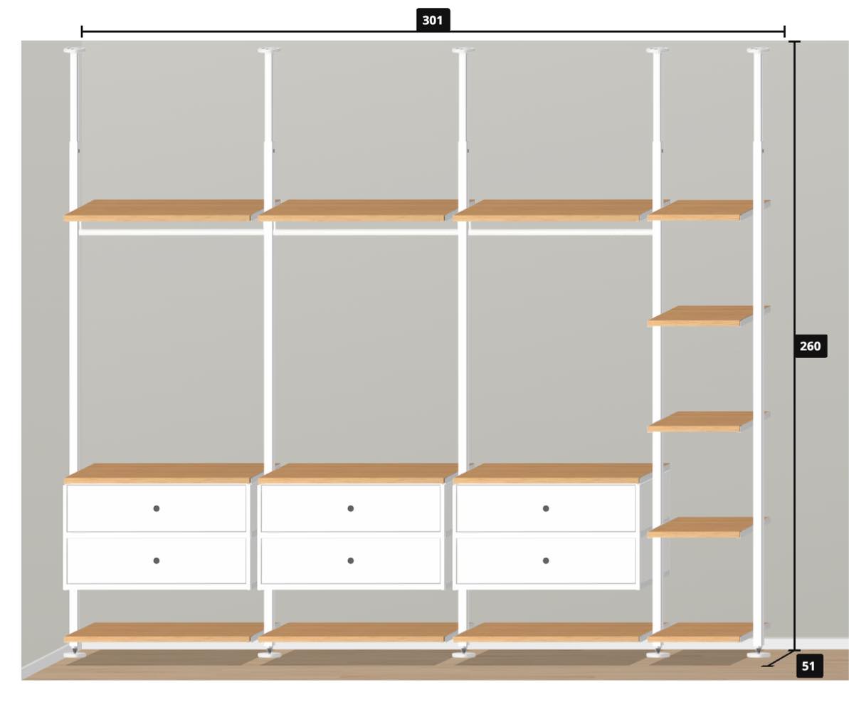 Opsætte ELVARLI garderobe fra IKEA