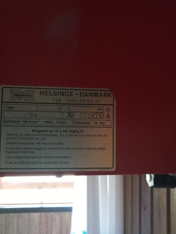 Udskiftning af varmtvandsbeholder