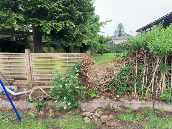 Opbygning af støttemur 13 meter