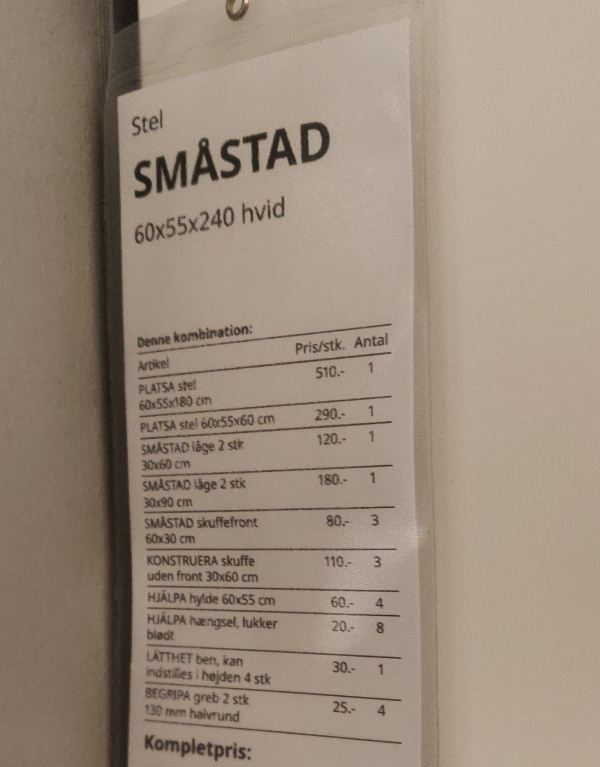 Samling af møbler