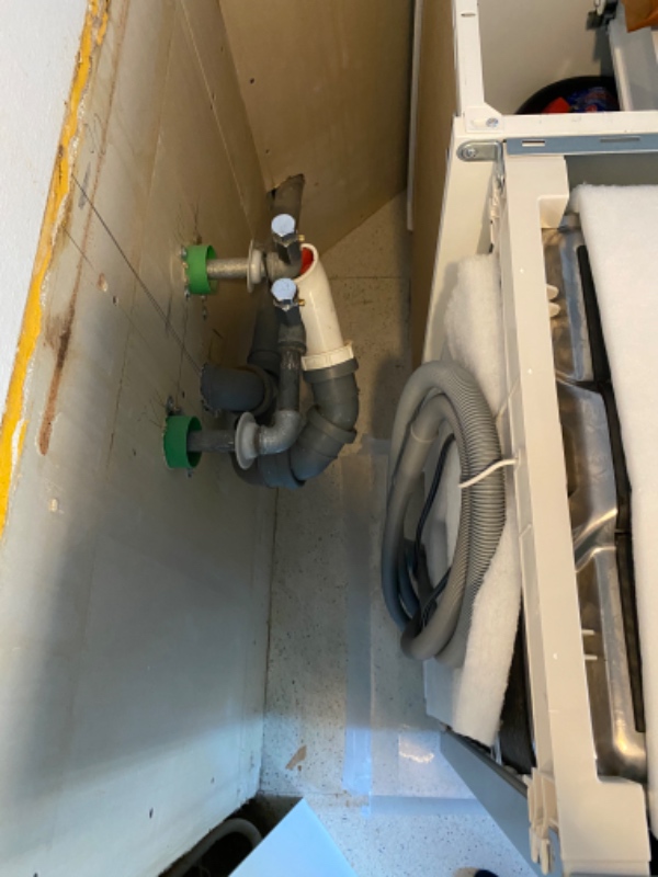 dishwasher installation to water