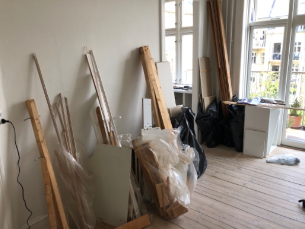 storskrald på genbrugsstation