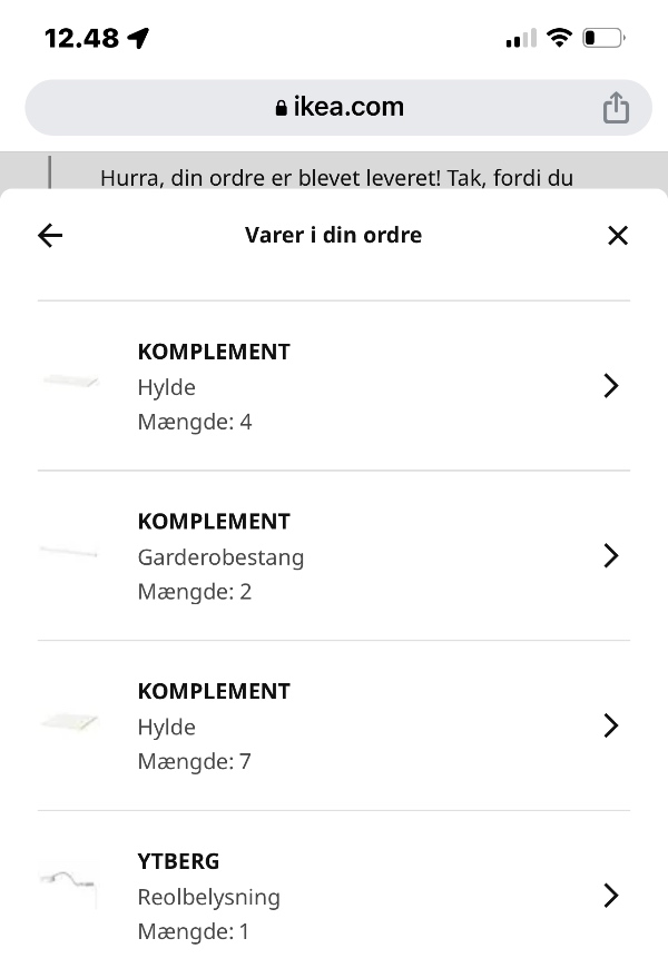 Samling en ikea skab