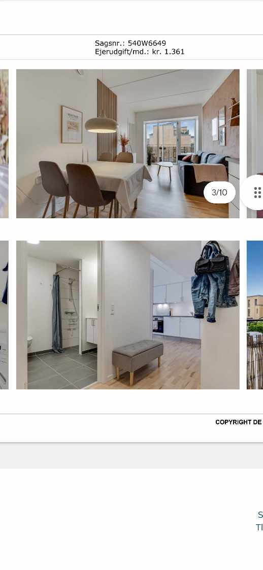 Malet lejlighed på 50 kvm samt fikset huller