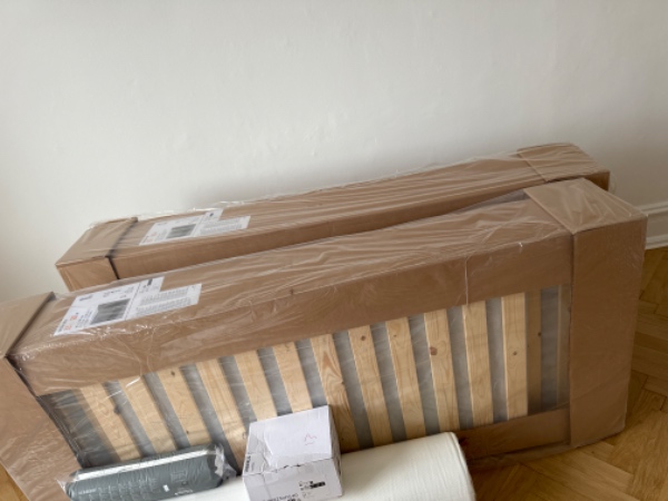 Returnering af nye senge til Ikea butik