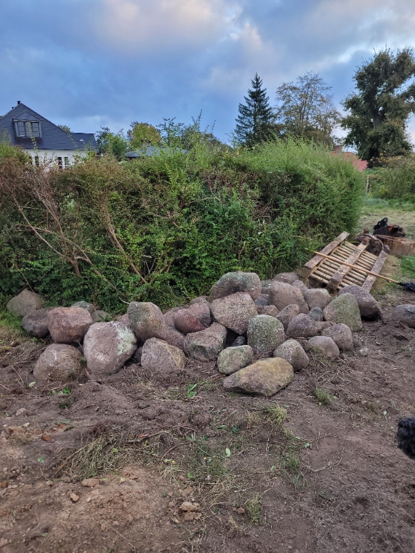 Afhentning af store sten