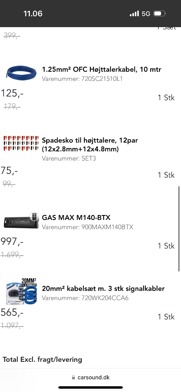 Montering af anlæg, højtalere mv. i min bil.