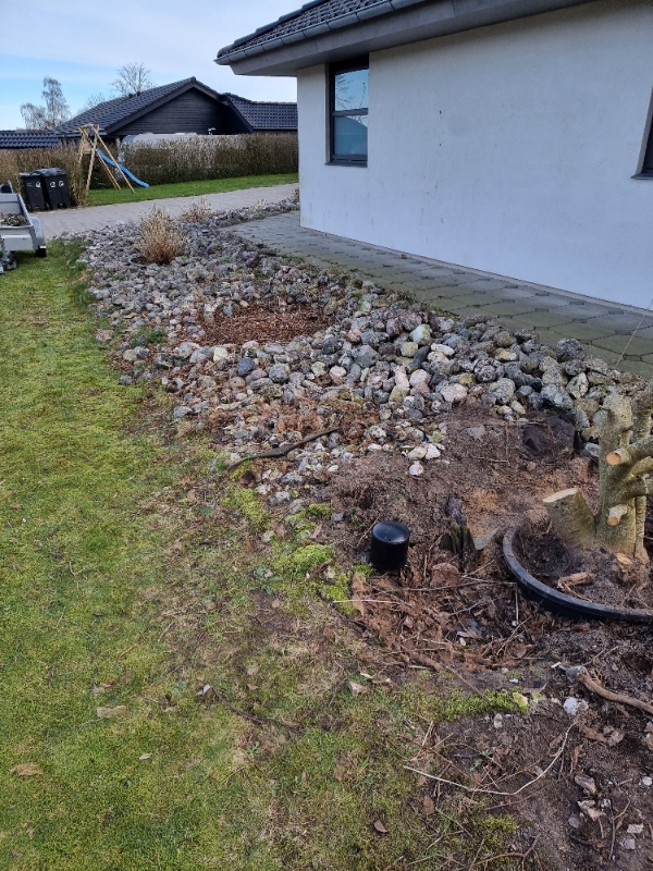 Hentet en masse natursten. Der er mange.