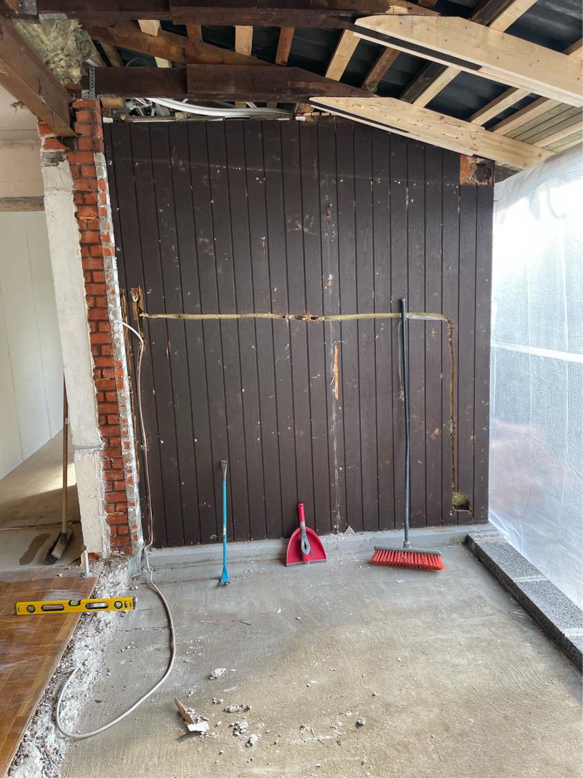 Opsætning af forskaling og gips loft/væg