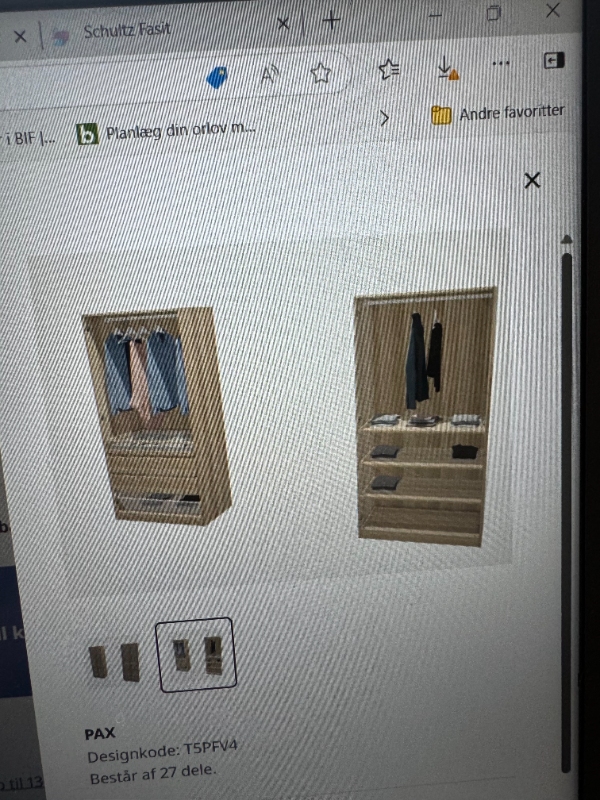 Opsætning af lampe, samlet PAX IKEA klædeskab og ophæng gardiner