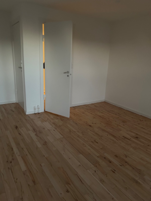 En gipsvæg - opdeling af rum. Mål L: 3,70 cm H: 2,33