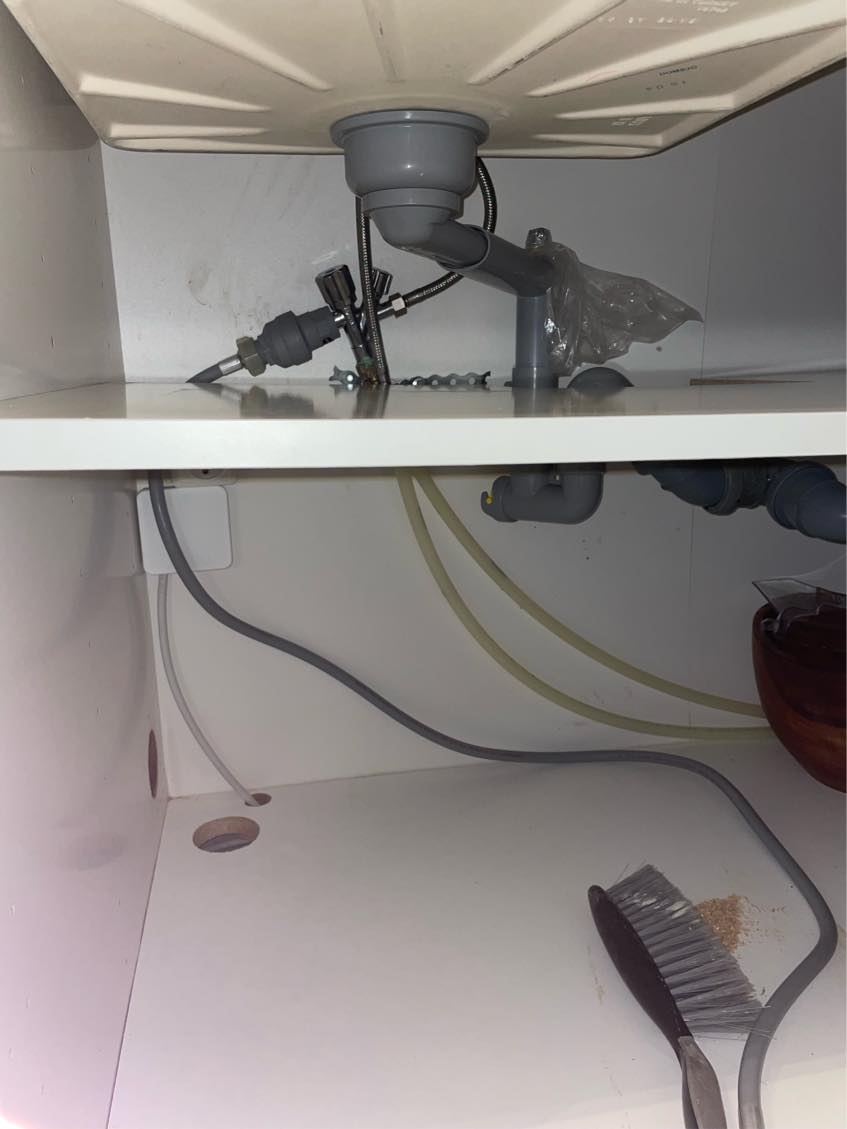 Montering af opvaskemaskine og låge