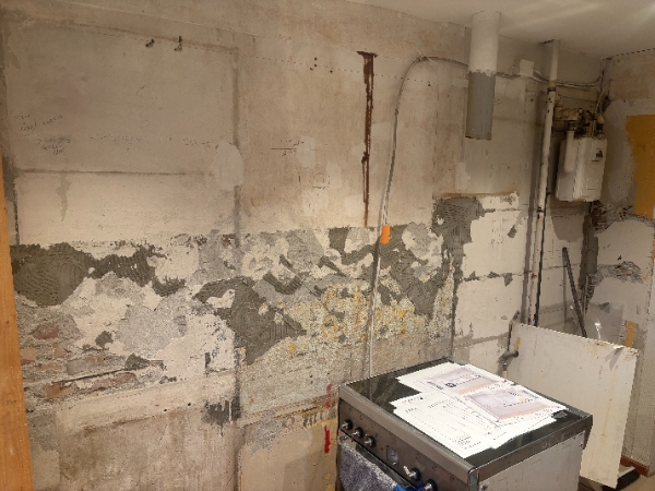 Pudsning af køkkenvægge