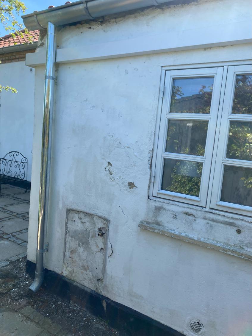 Oppudsning af tilbygning