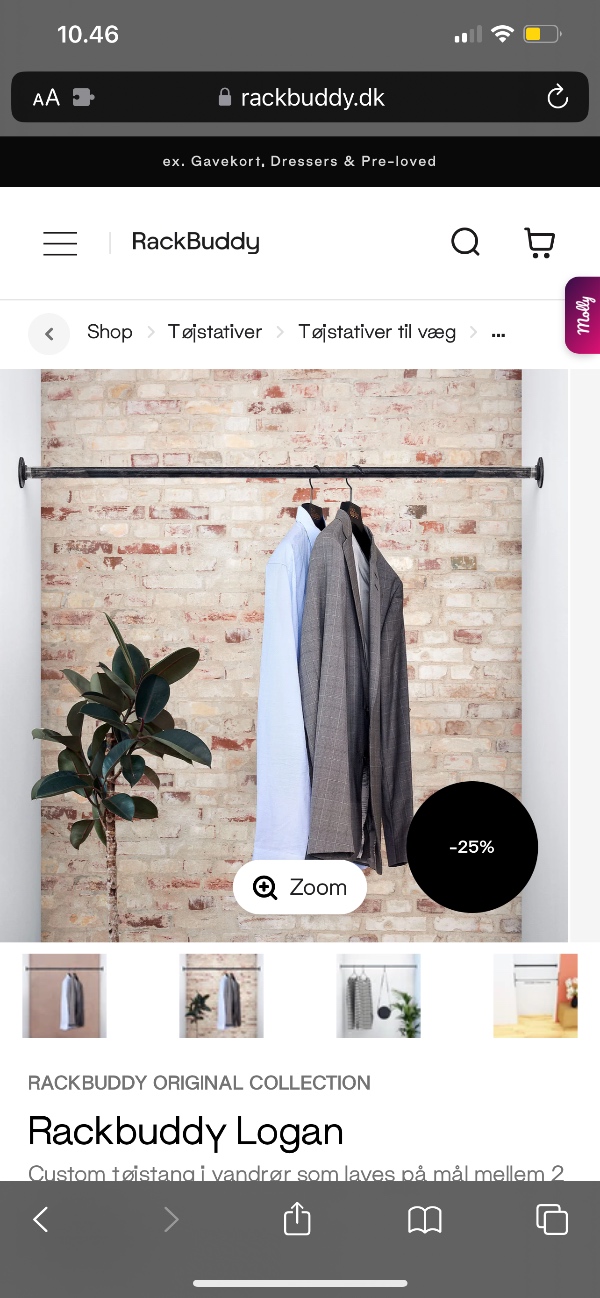 Jeg har brug for hjælp til at hænge en tøjstang op i entreen