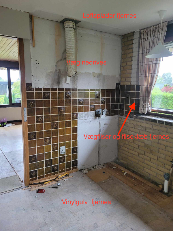 Nedrivning af køkken